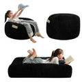 Beige Convertible Bean Bag Chair Bed S307