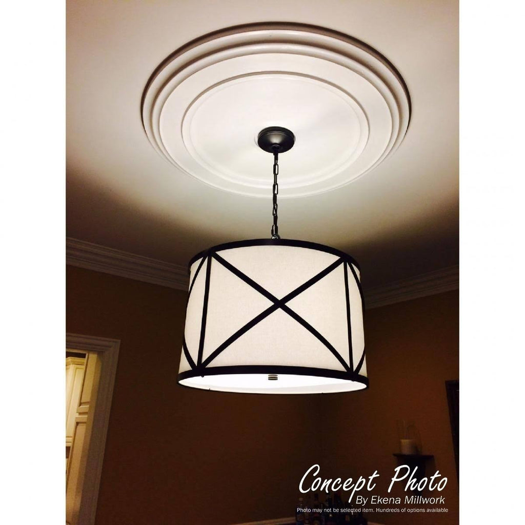 Granada Ceiling Medallion, Hand-Painted Pewter V103