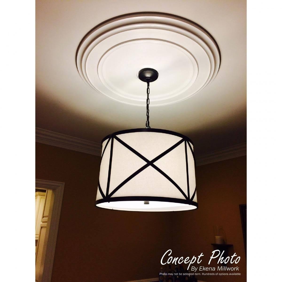 Granada Ceiling Medallion, Hand-Painted Pewter V103