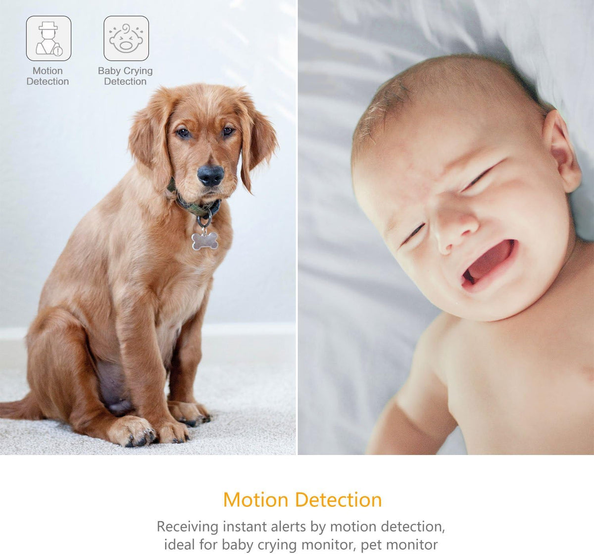 2pc 1080p WiFi Smart Indoor Security Camera with Night Vision and 2-Way Audio T3984