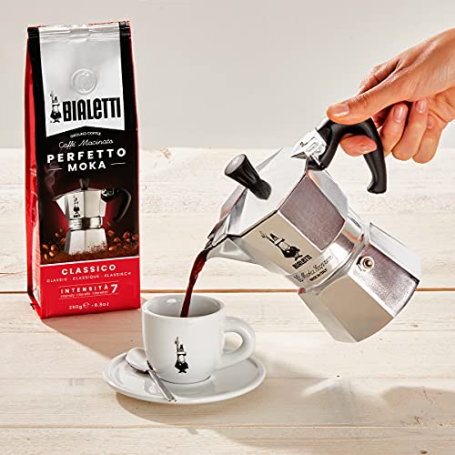 Silver Aluminium Moka Pot 1 Cup J376405