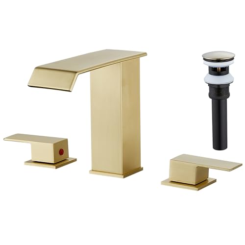 White Gold Single Handle Vessel Sink Faucet with Pop Up Drain R10975