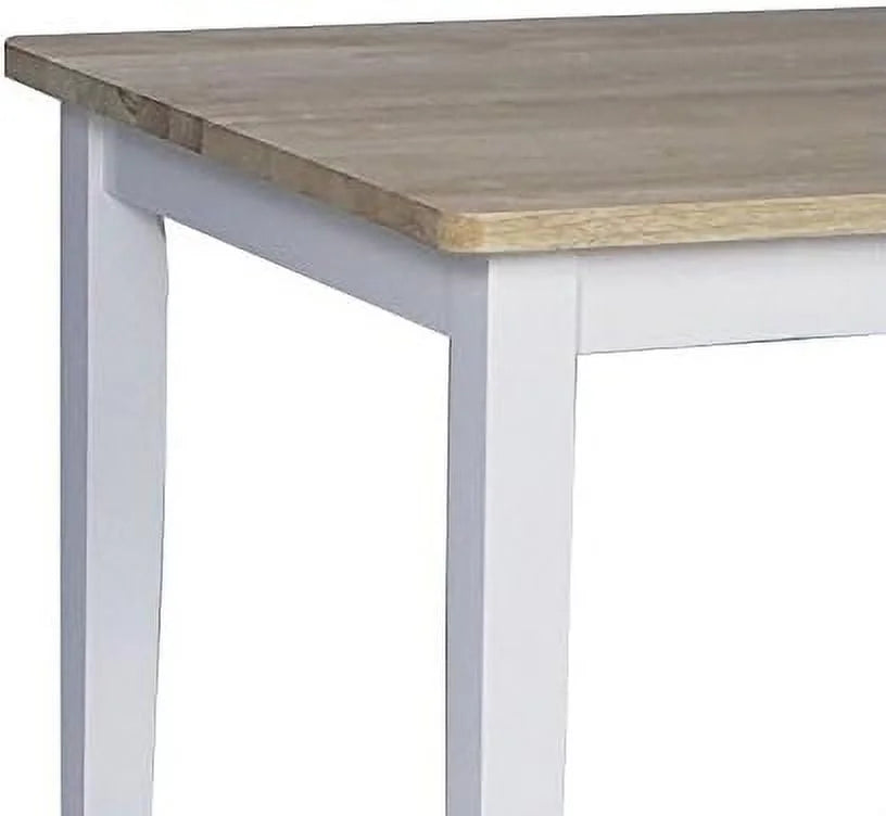 White Natural Square Dining Table W589