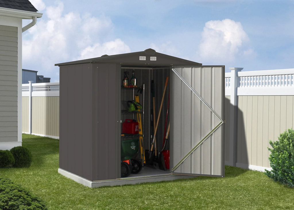 6 x 5 ft Galvanized Steel Storage Shed P112730
