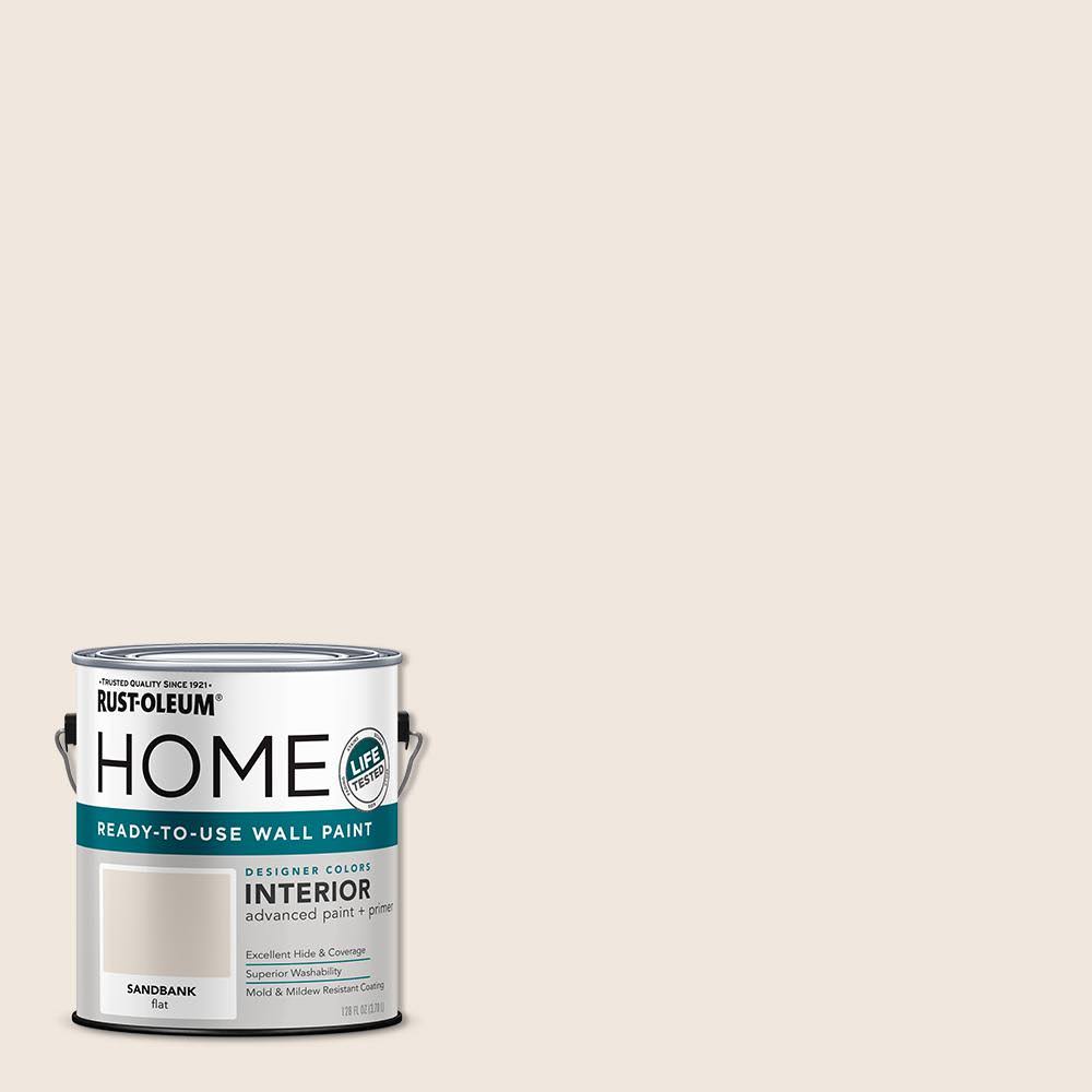 1 gal. Flat Sandbank Interior Wall Paint (2-Pack) L408491