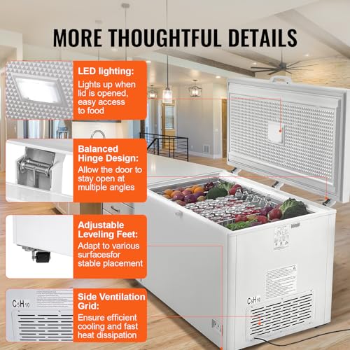 12.8 Cu.ft Chest Freezer with 4 Removable Baskets I429