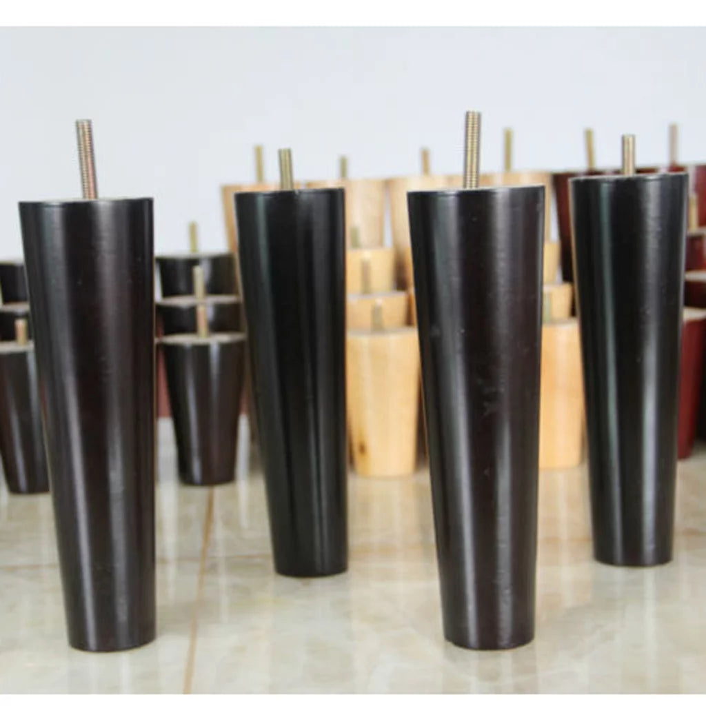 Set of 4 Black 20cm Wood Furniture Legs P2820