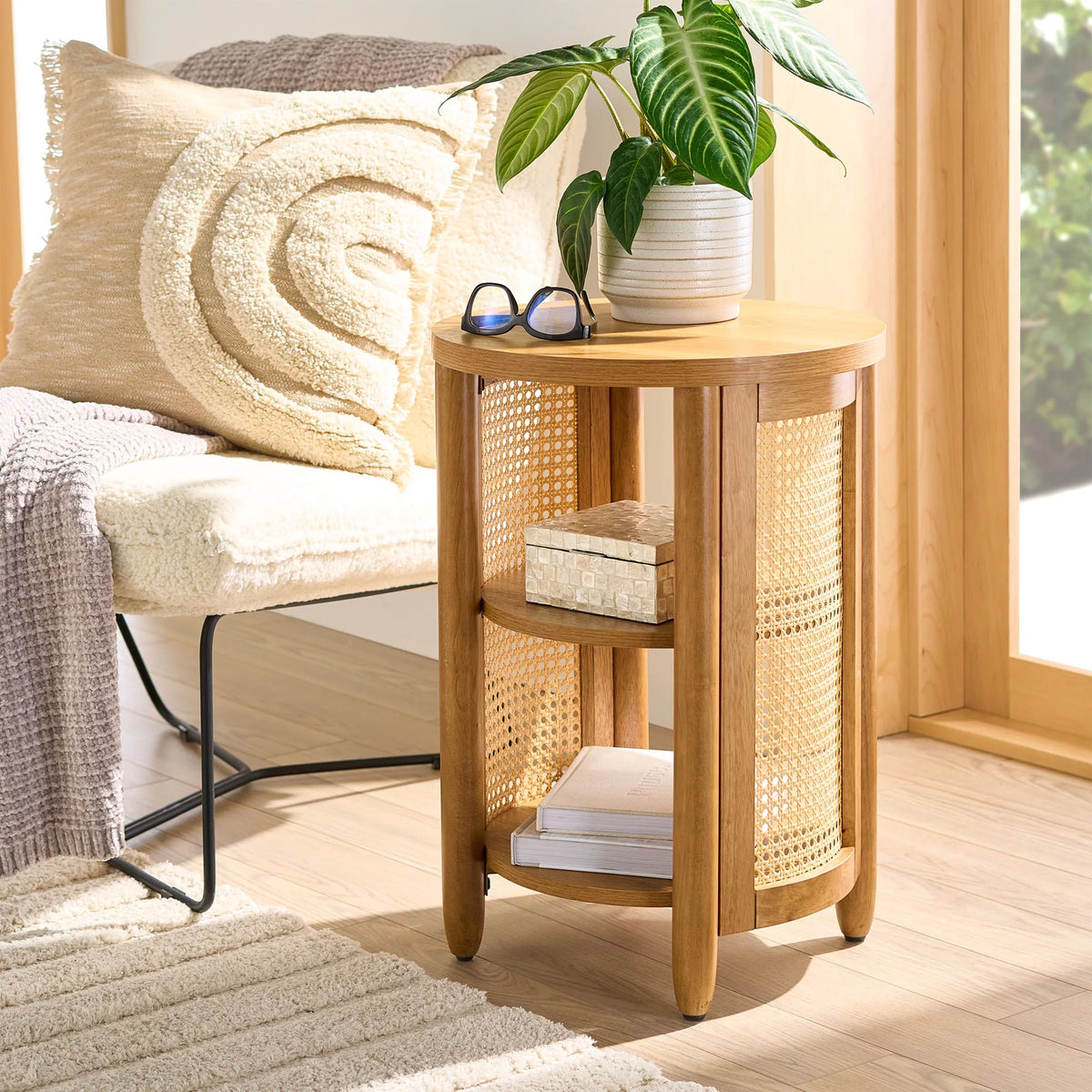 Side Table Light Honey Finish C643