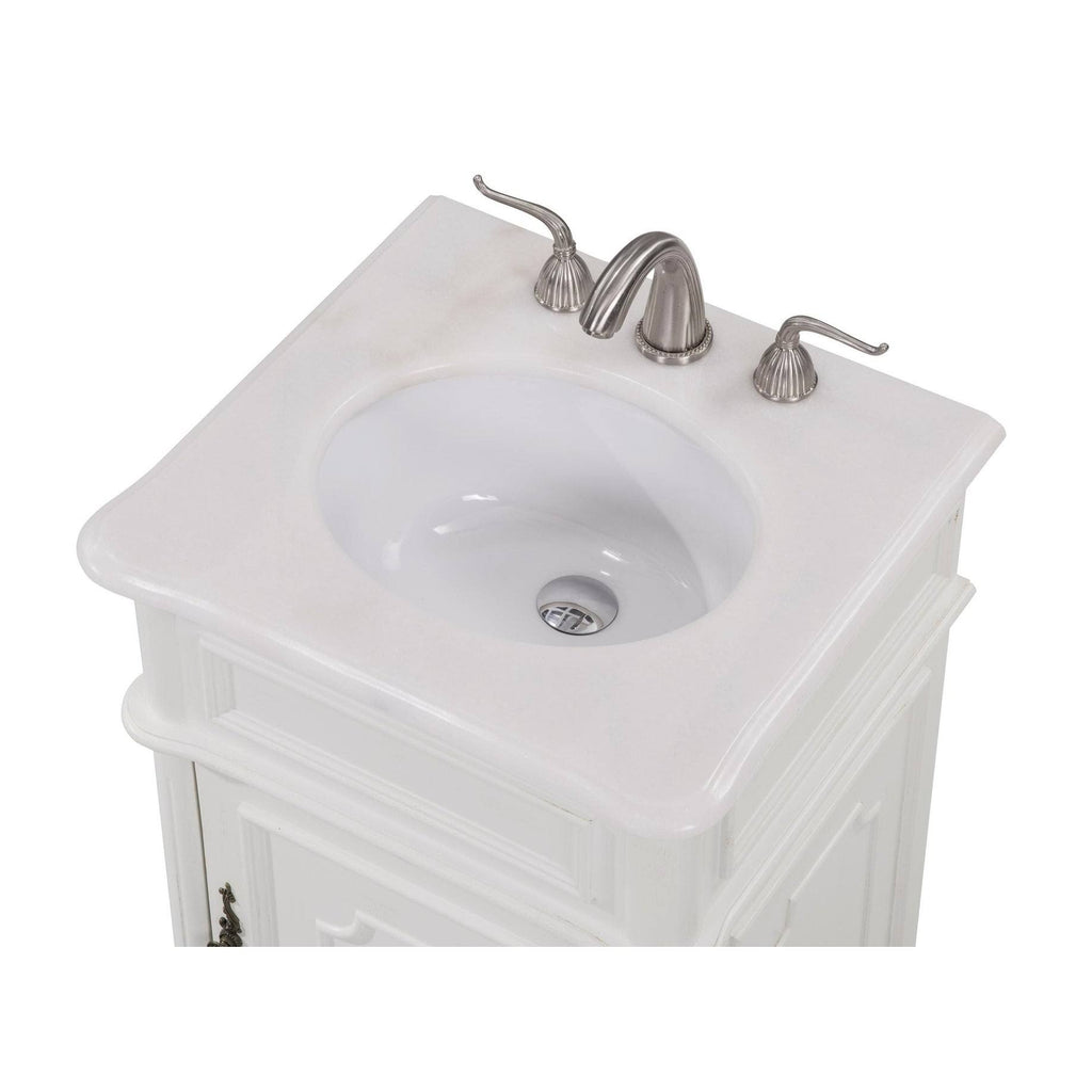 Bathroom Vanity Cabinet Set with Marble Top Q580534