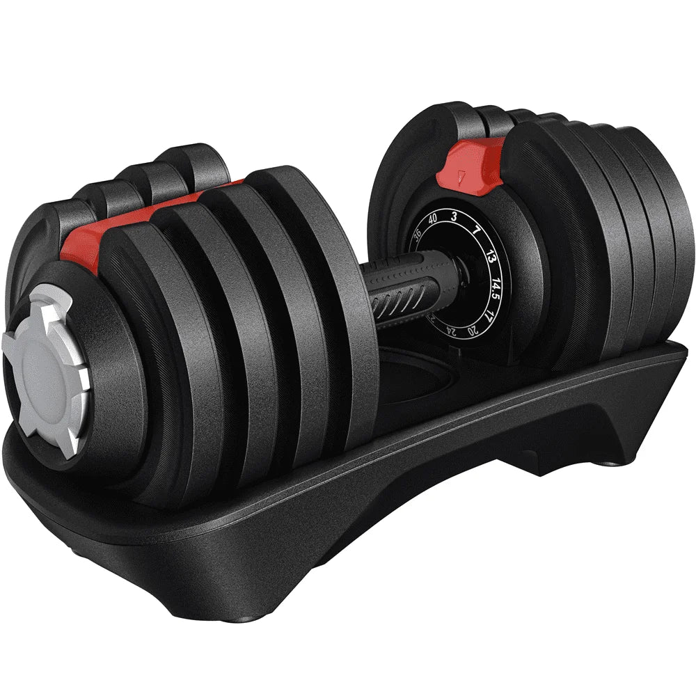 Adjustable Dumbbell Set with Tray F53720