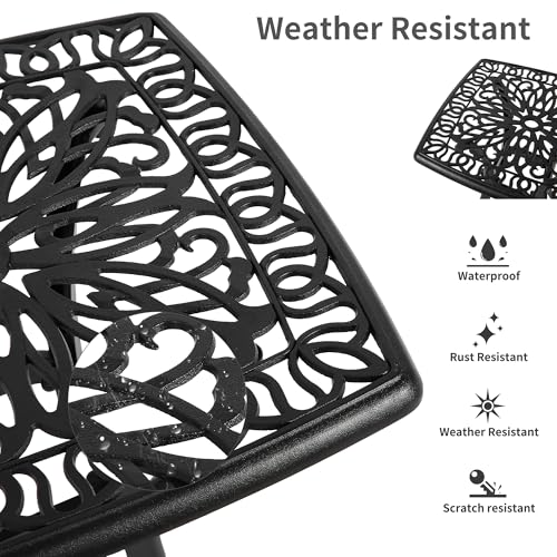 Bistro Table and Chairs Set of 2 Cast Aluminum I791