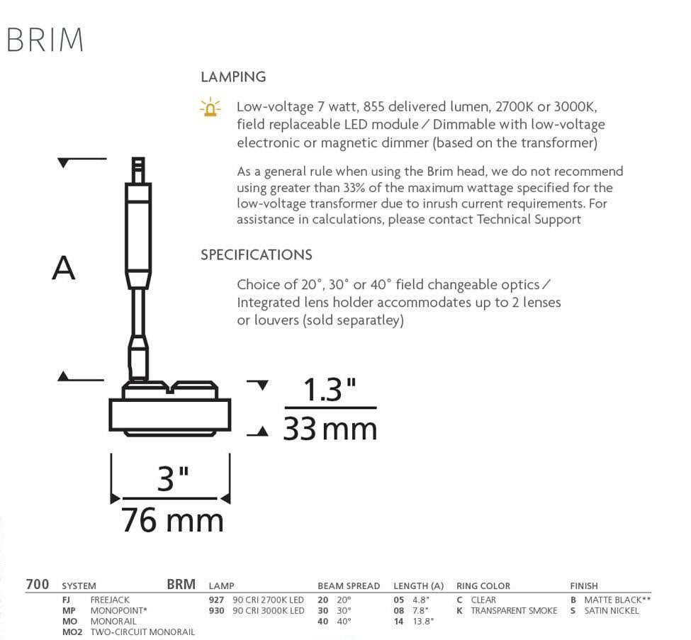 Brim Head Light V904707
