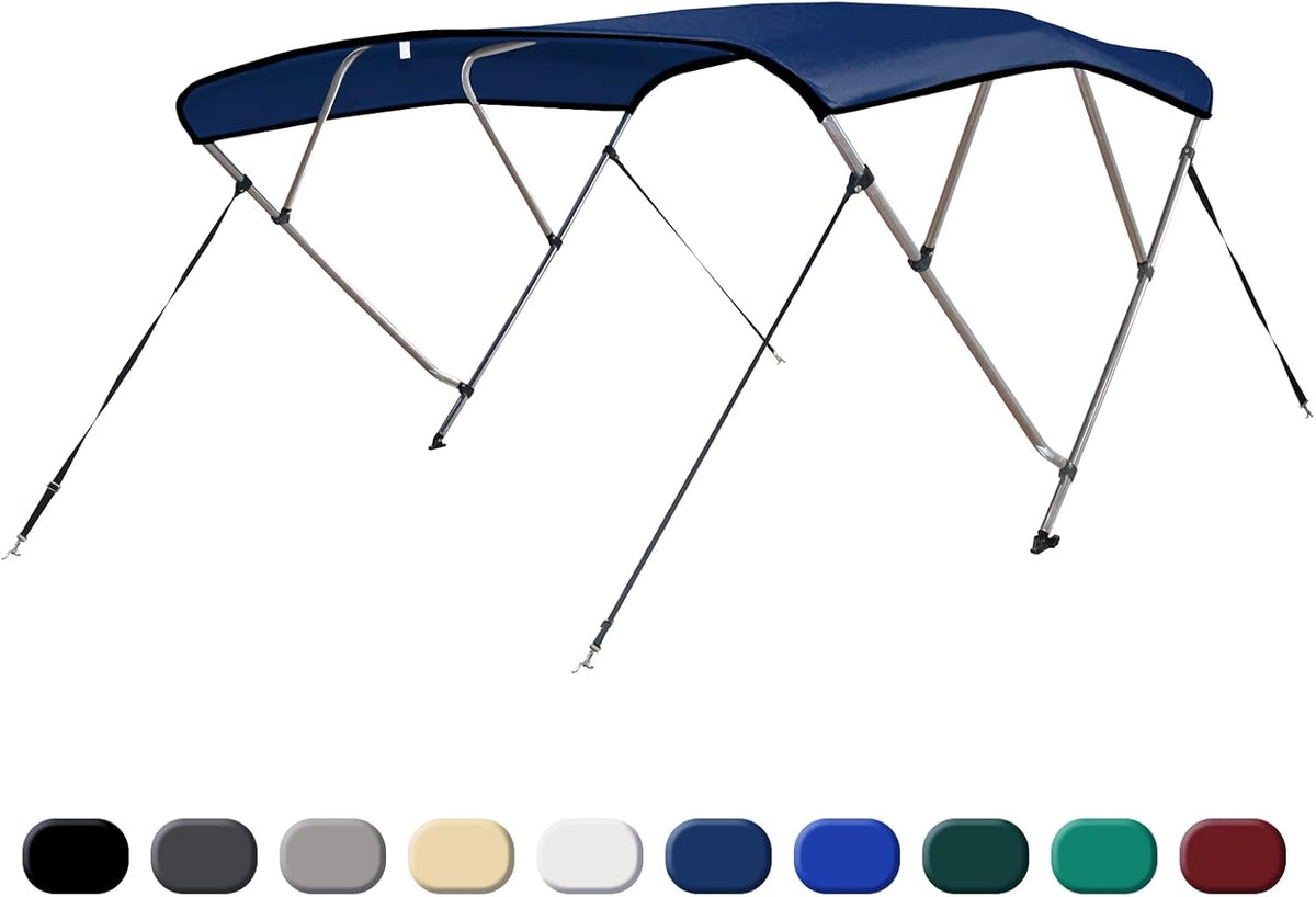 Green 4 Bow Bimini Top Cover with Aluminum Frame T977