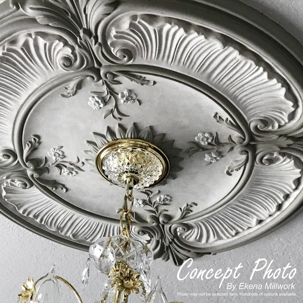 Granada Ceiling Medallion, Hand-Painted Pewter V103