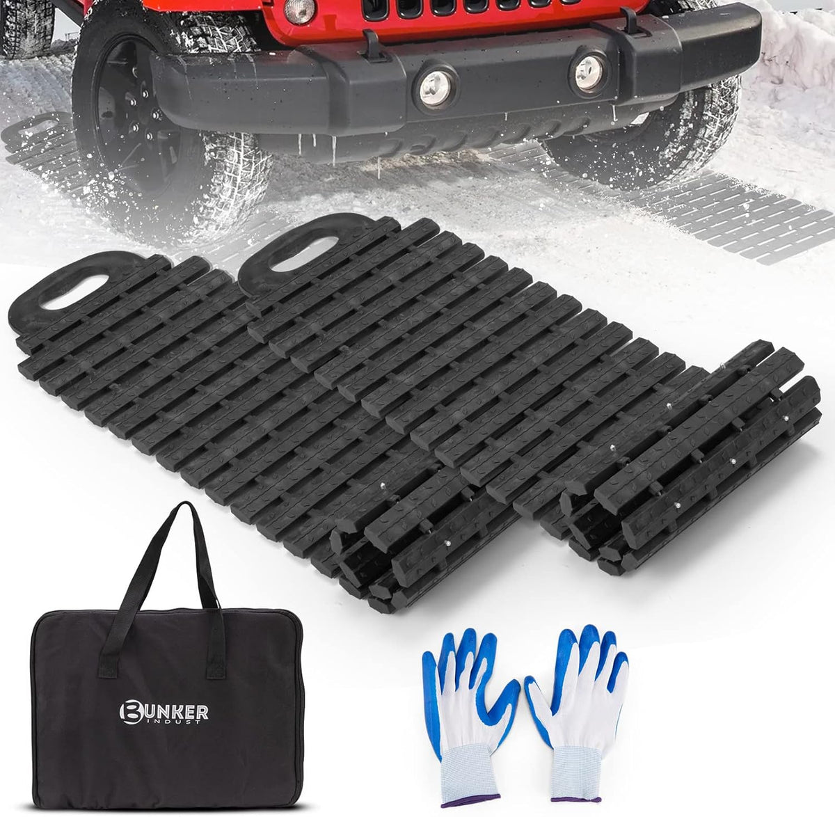 Tire Traction Mats 2 Pack with Bag Gloves L97545
