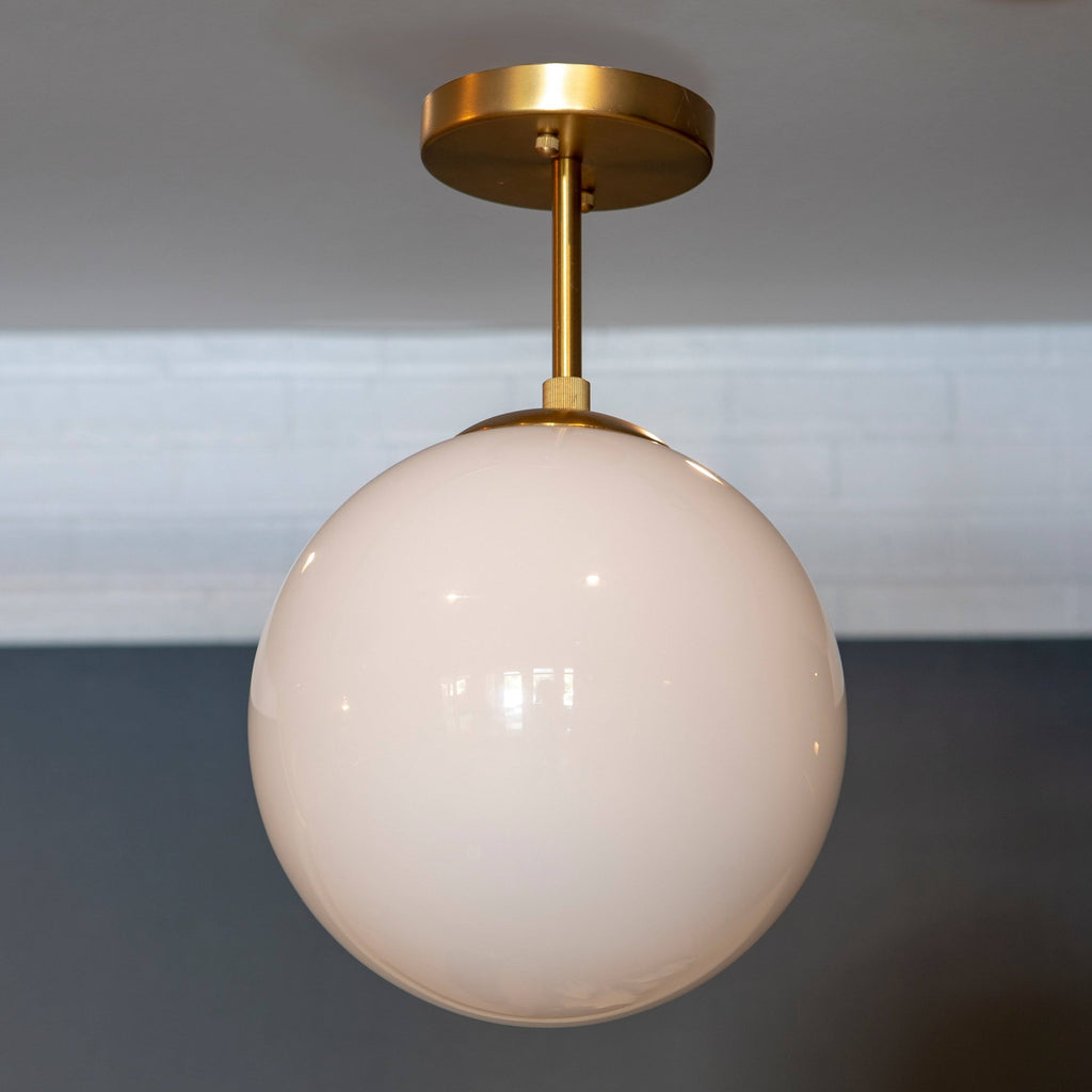Glass 1-Light Semi-Flush Y5287