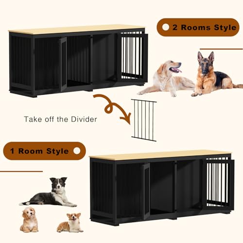 White Heavy Duty Wooden Large Dog Kennel with Trays W299