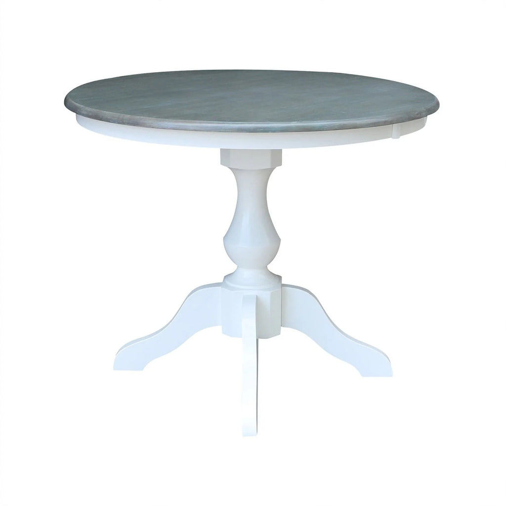 Round Pedestal Wood Dining Table with 4 Chairs M605