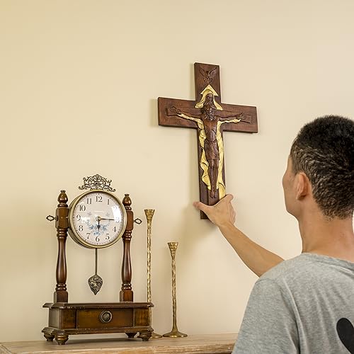 Handmade Wooden Wall Cross with Hook E24946