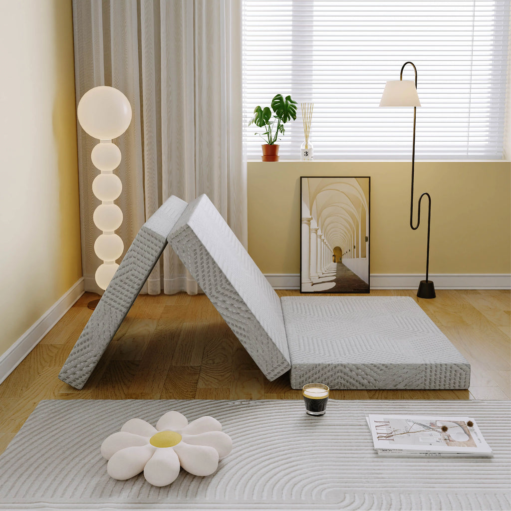 4 inch Tri Folding Memory Foam Mattress G1113