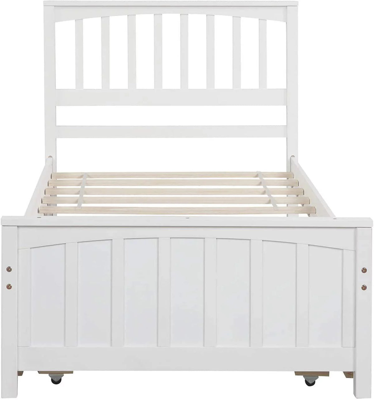 White Twin Size Wood Daybed with Trundle H959241