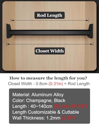 Black Metal Clothes Hanging Rod A332508
