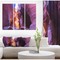 Sandstone Layer in Antelope Canyon Photography on Wrapped Canvas, 3 Panels L1875