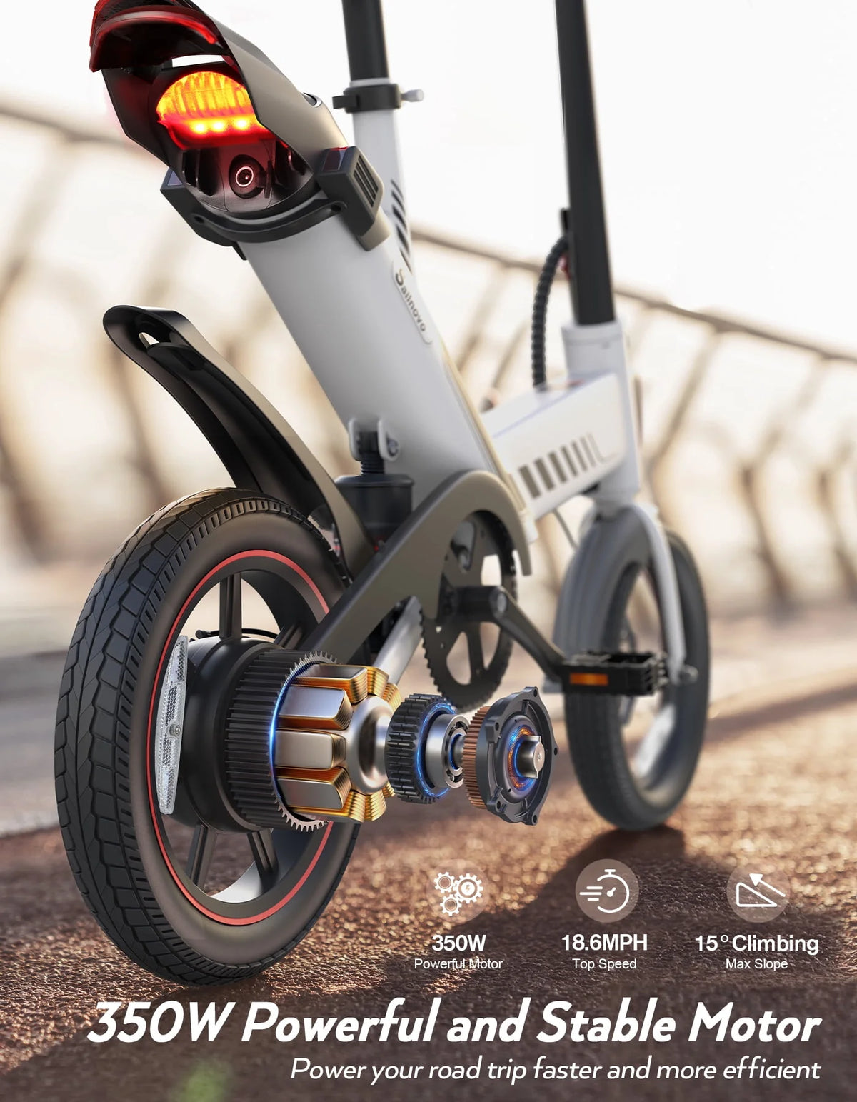 14'' Folding Electric Bike with Removable 36V Lithium-Ion Battery G8312
