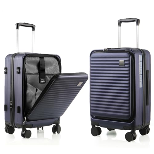 Black 20-Inch Hardside Carry On Luggage with Spinner Wheels TSA Lock T4992