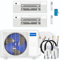 18,000 BTU 2 Zone Ceiling Cassette Ductless Air Conditioner and Heat Pump U71445