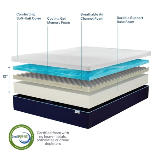 12 Inch Cooling Gel Memory Foam Queen Size Mattress Q448