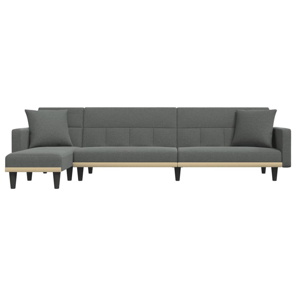 Dark Gray L-shaped Sofa Bed I1632