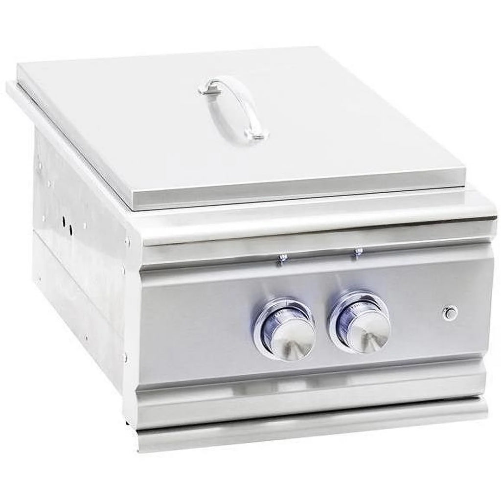 Built-In Propane Gas Power Burner with Wok Ring and Stainless Steel Lid P613