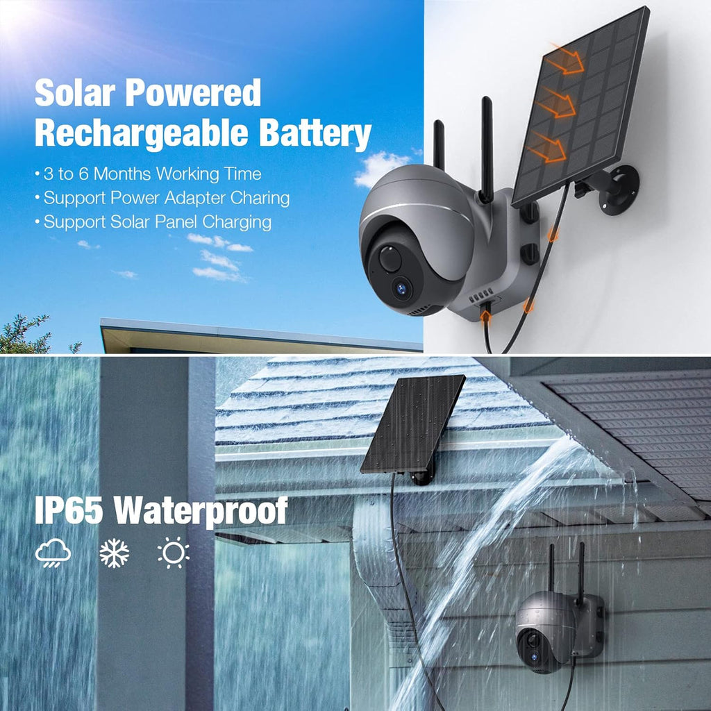 1080P Solar Powered Wireless Outdoor Security Camera Y9385
