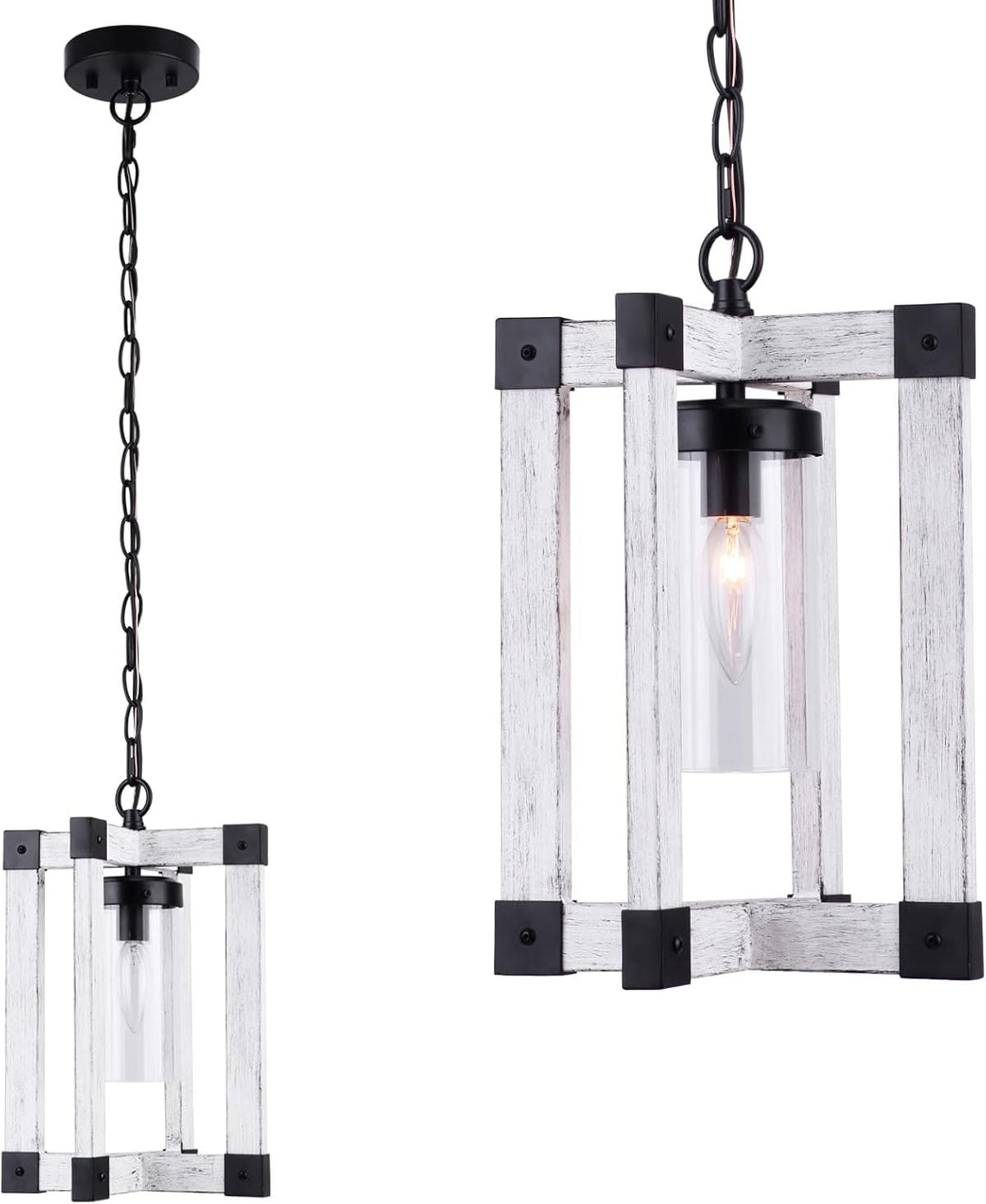 3-Light Industrial Metal Lantern Pendant Light Q629763
