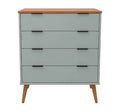 4 Drawers Gray Caramel Solid Wood Chest K542