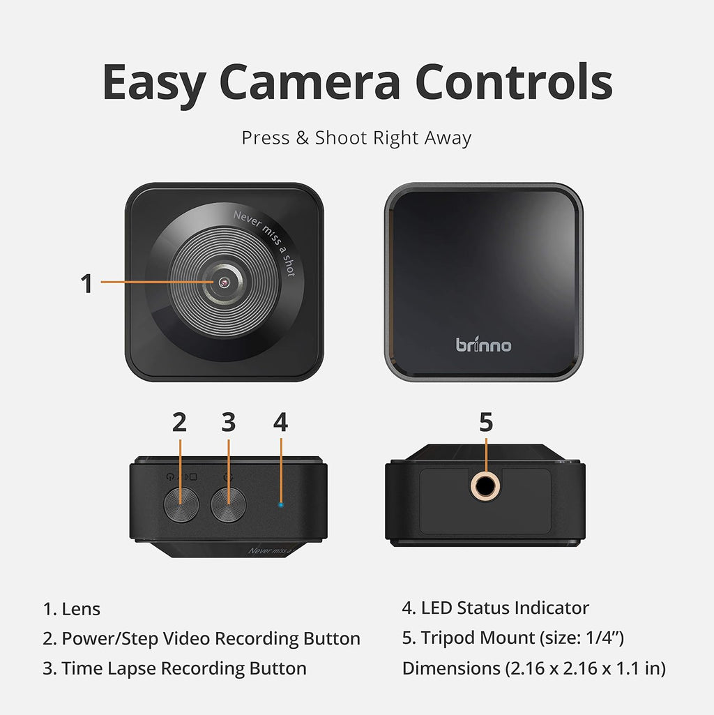 Time Lapse Camera, HD 1080p, IPX4 Water Resistant C13383