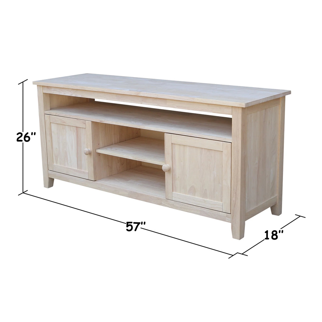 Solid Wood TV Stand with 2 Doors B314