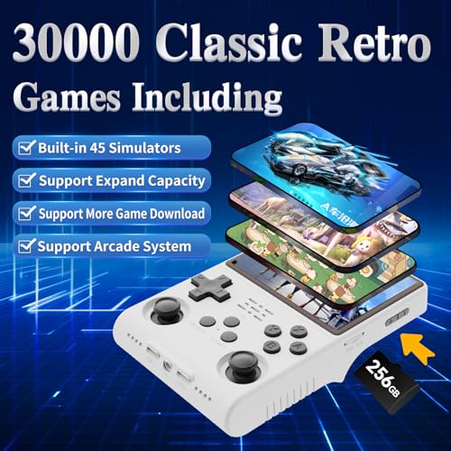 Handheld Game Console 30000 HD Games 3.5-Inch IPS Screen 256GB SD Card V897