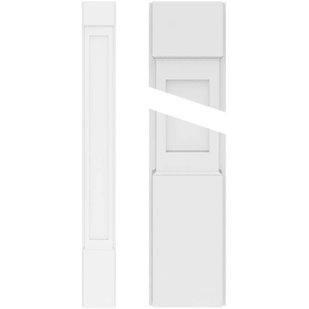 9x22W x 120x22H x 2x22P Flat Panel PVC Pilaster (Pair) M607469