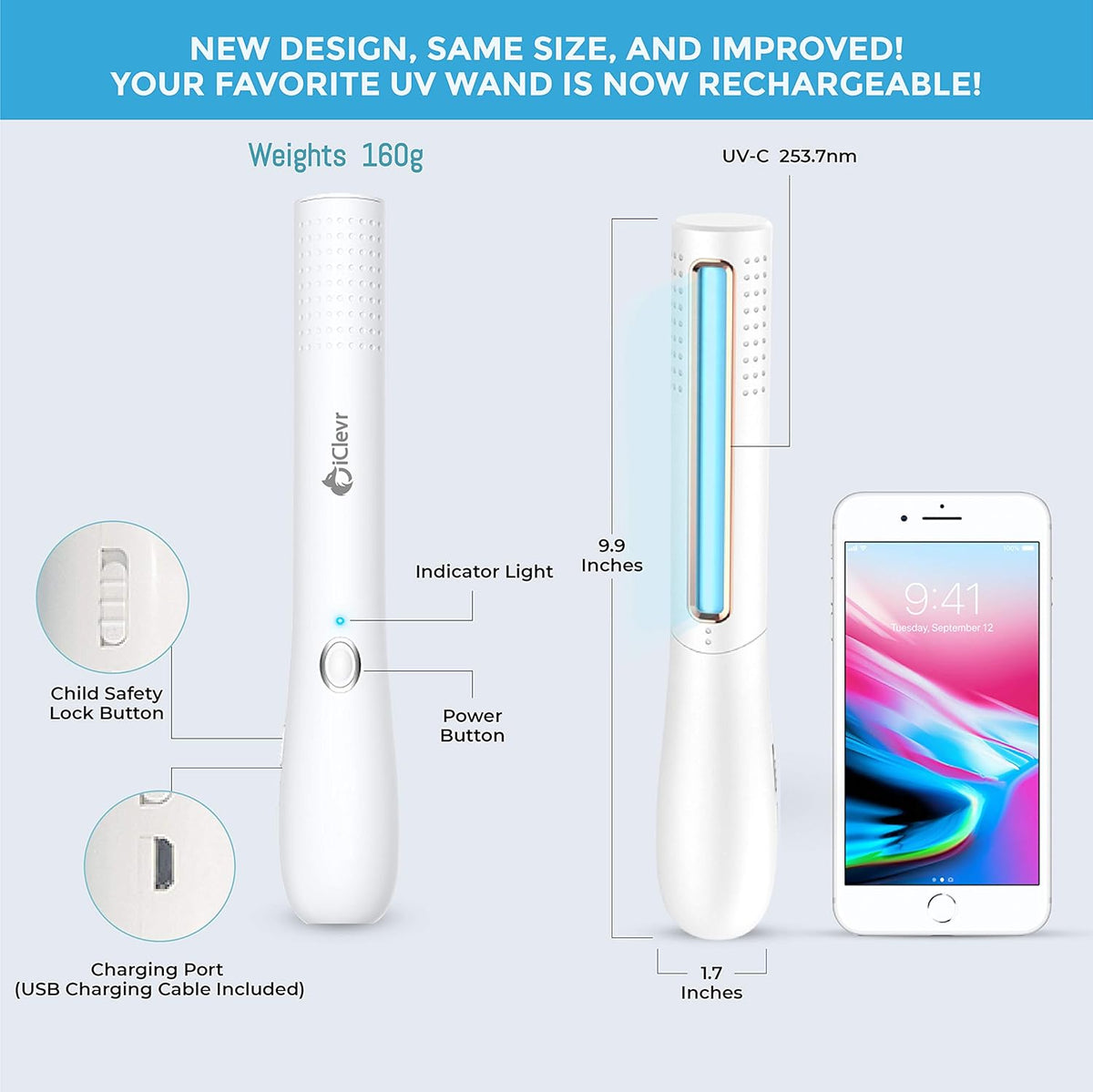 UV-C Light Sanitizer Wand Z175