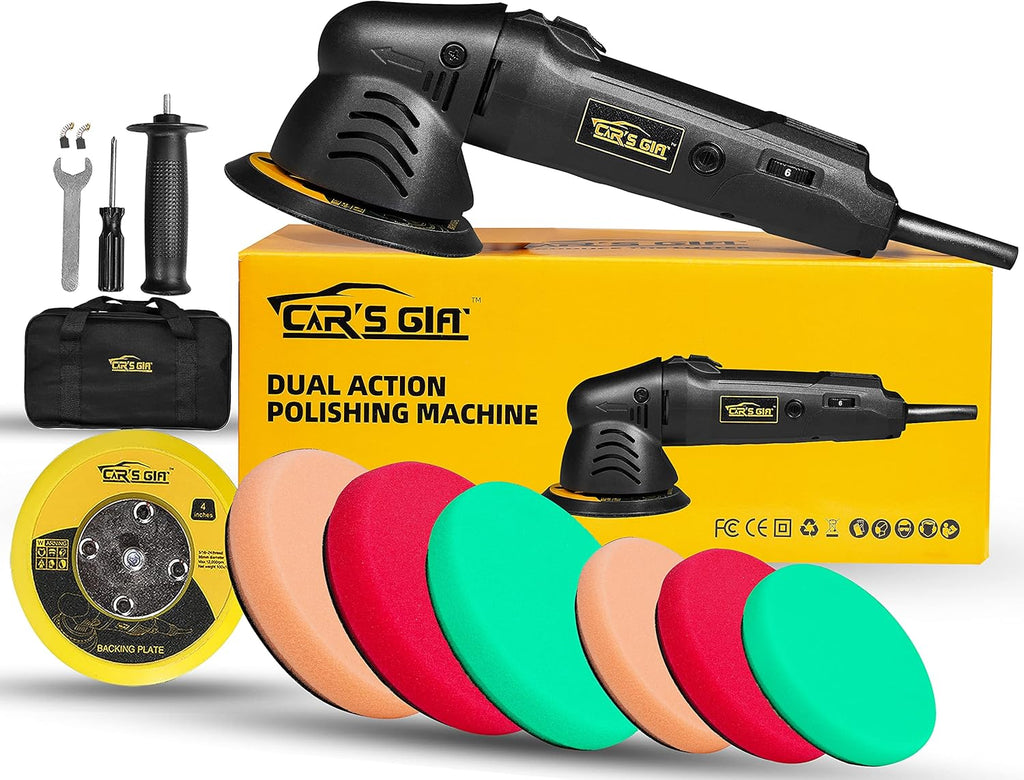 5 inch Random Orbital Dual Action Polisher with 6 Polishing Pads V21601