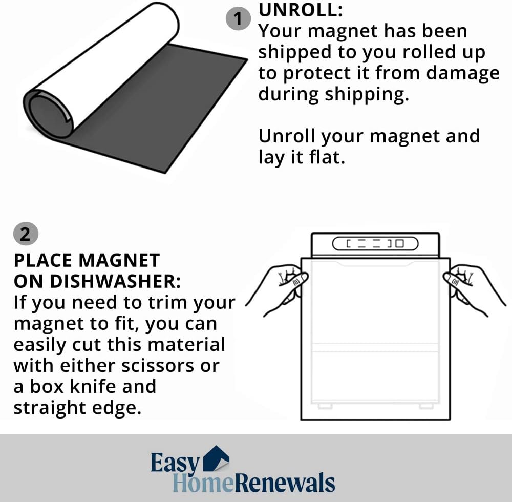 Vinyl Dishwasher Door Cover Sheet, 23.5 x 26 Inches, Pack of 2 A94542