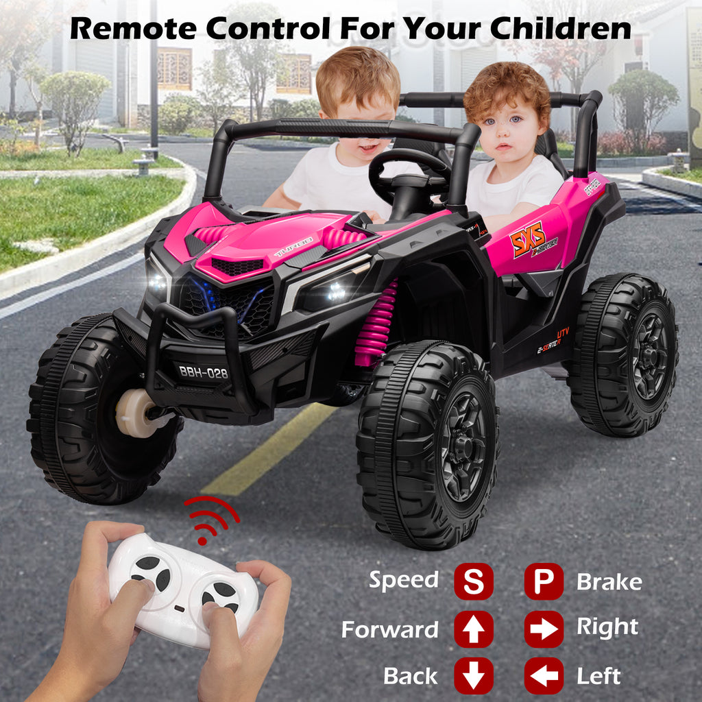 Pink 24V 4x4 Ride on Car UTV 2 Seater D967