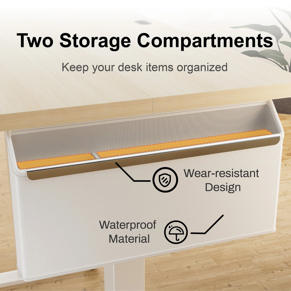 55" x 24" Height Adjustable Electric Standing Desk with Storage Pocket A2998