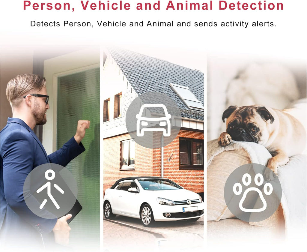 2pc 1080p WiFi Smart Indoor Security Camera with Night Vision and 2-Way Audio T3984