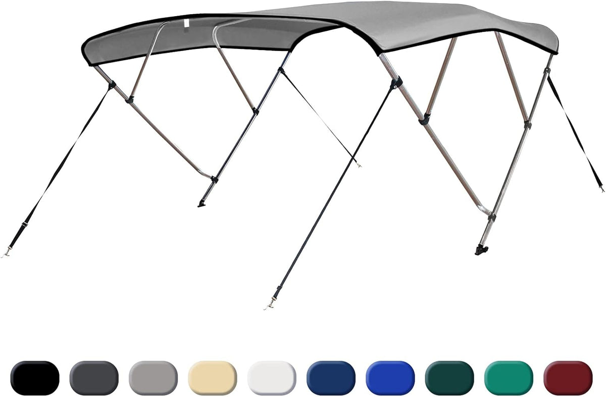 Green 4 Bow Bimini Top Cover with Aluminum Frame T977