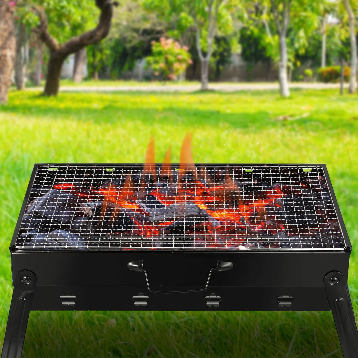 Foldable Metal Charcoal BBQ Grill X3406
