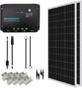 200 Watt 12 Volt Monocrystalline Solar Panel Starter Kit with 2 Pcs 100W Panel and 30A PWM Charge Controller D325