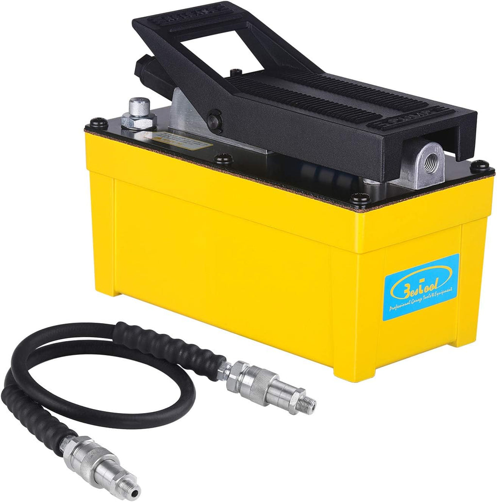 Air Hydraulic Foot Pump 10,000 PSI Single Acting Black Y2234